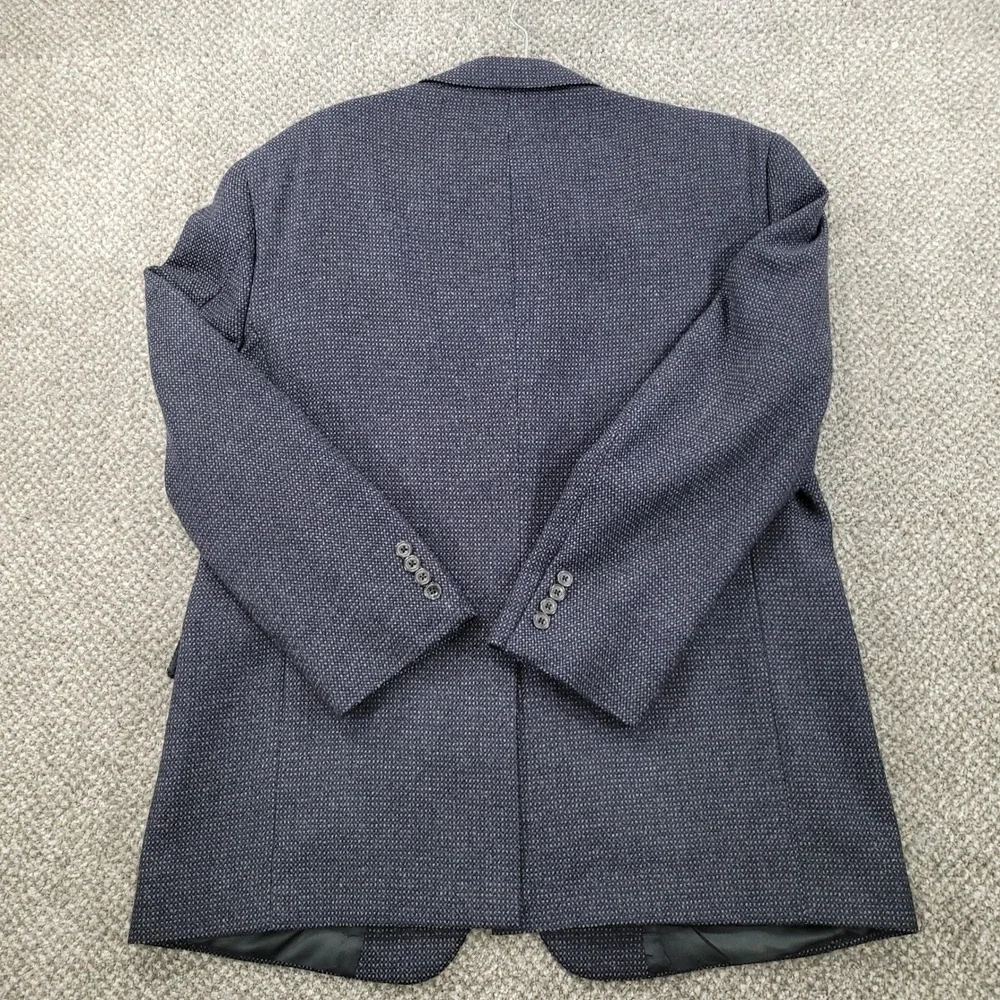 Austin Reed Jacobson's Mens 44R Blue Micro Pattern 3 Button Blazer Sport Coat